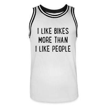 Vélo - Maillot de basket Homme - blanc/noir - Devant - AI Model Male 185 dark (185cm)