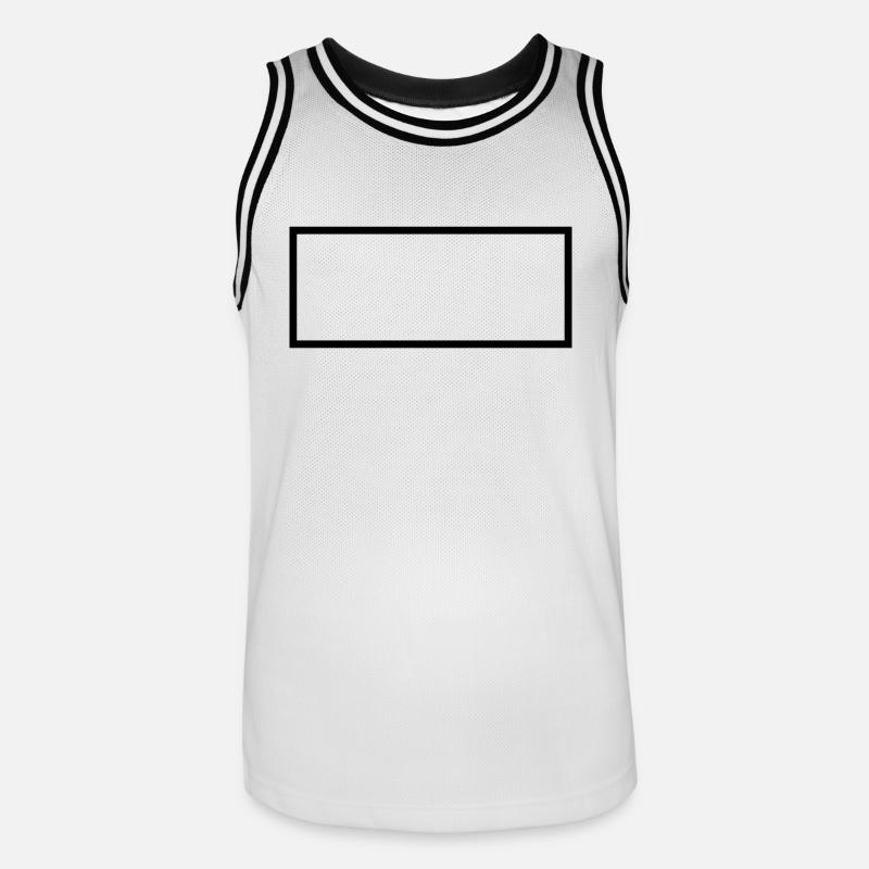 Rectangle - Rechteck - Form - Customize it ! - Men's Basketball Jersey - white/black