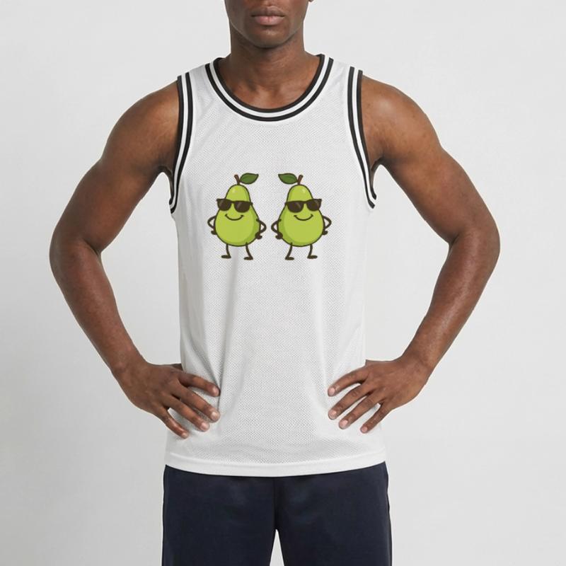 birne comic cool 2 Männer Basketball-Trikot