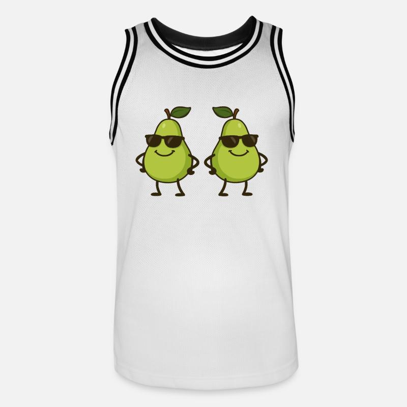 Pear Comic Cool 2 - Men's Basketball Jersey - white/black