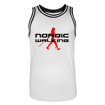 Nordic Walking - Maillot de basket Homme - blanc/noir - Devant - AI Model Male 185 dark (185cm)