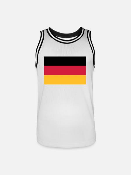 fahne_ger - Männer Basketball-Trikot - Weiß/Schwarz
