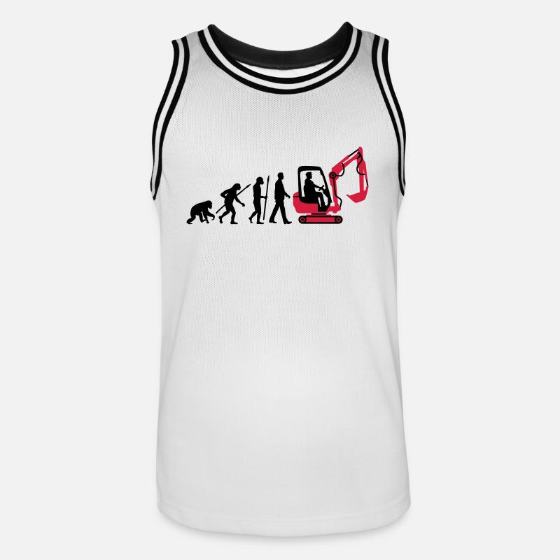 evolution_baggerfahrer_122013_b_2c - Männer Basketball-Trikot - Weiß/Schwarz