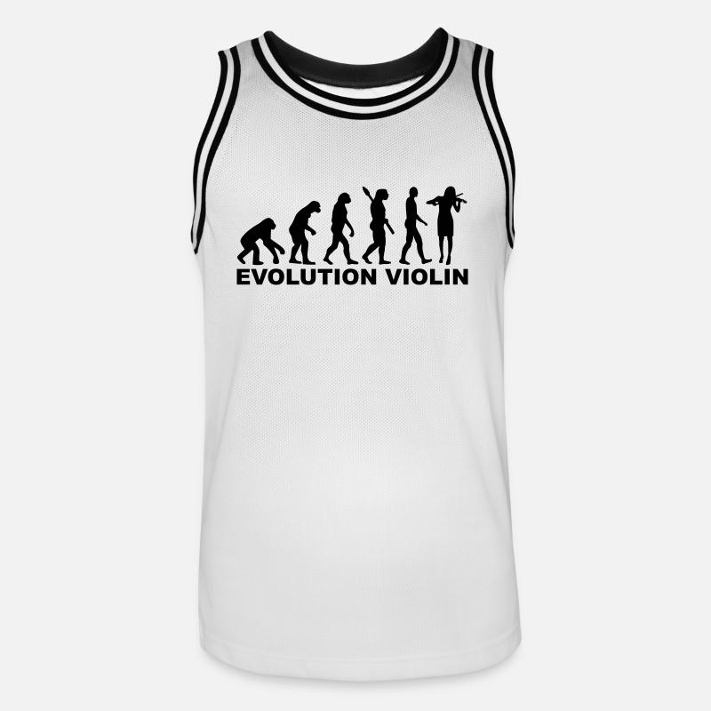 Evolution violin - Maillot de basket Homme - blanc/noir