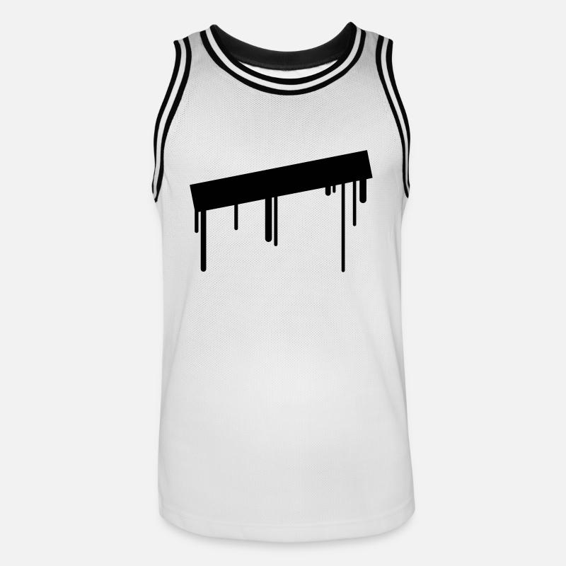 empty_graffiti_frame - Maillot de basket Homme - blanc/noir