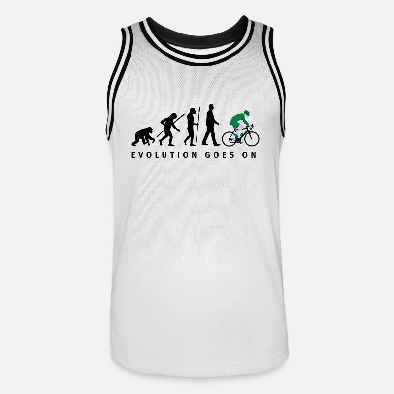 evolution_radfahrer_052012_d_3c - Maillot de basket Homme - blanc/noir