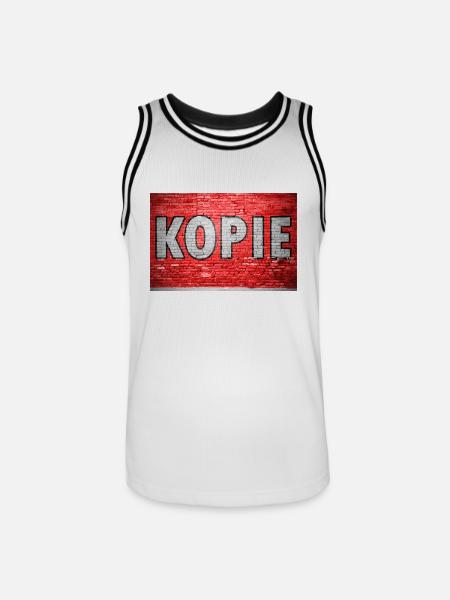 Kopie Ziegelsteinmauer Graffiti - Männer Basketball-Trikot - Weiß/Schwarz