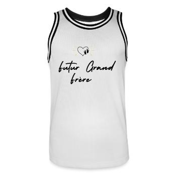 Future big brother - future big brother announcement - Men's Basketball Jersey - white/black - Front - AI Model Male 185 dark (185cm)