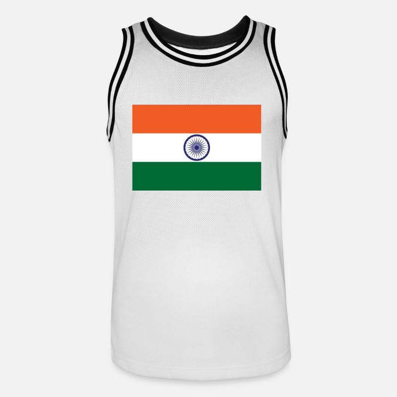 Inde - Maillot de basket Homme - blanc/noir