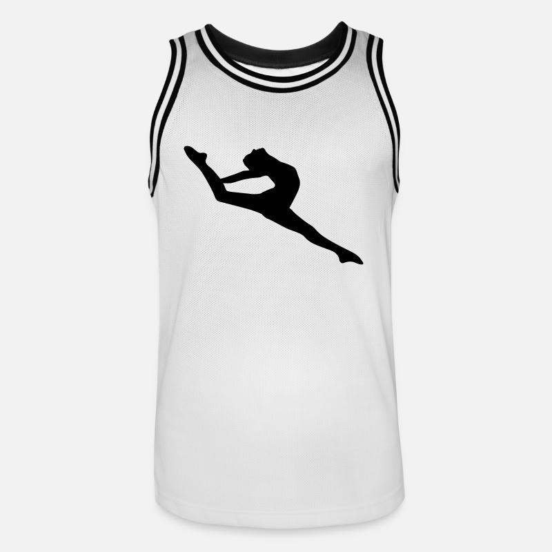 Vector Ballet dancer Silhouette - Men's Basketball Jersey - white/black