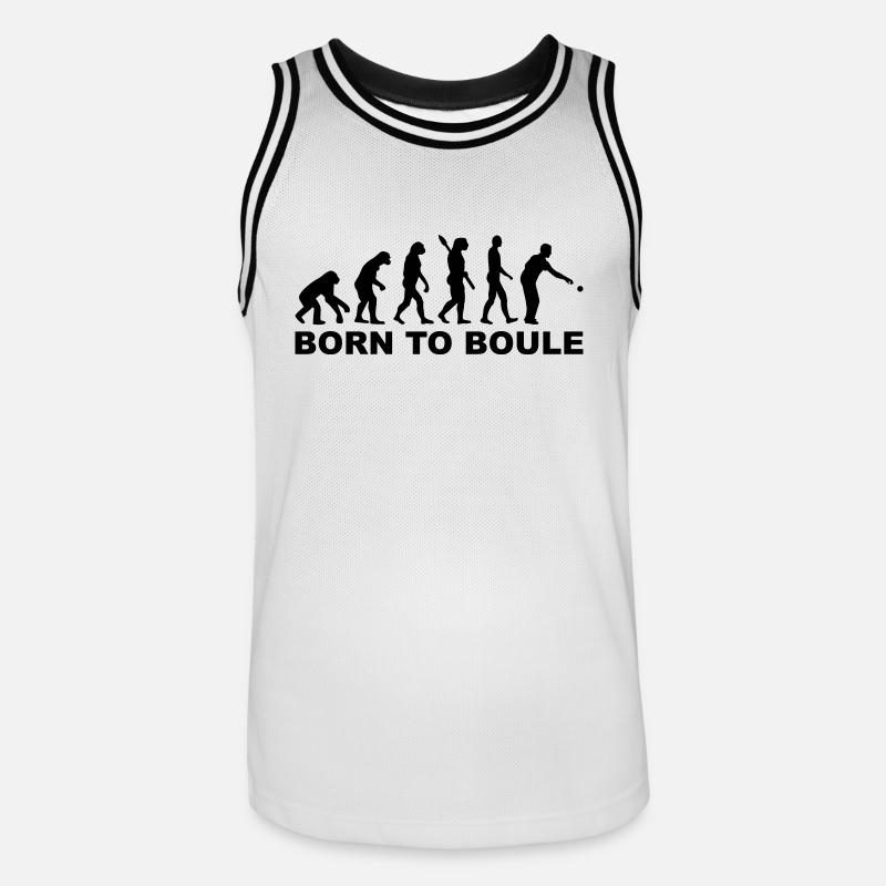 Boule Evolution - Männer Basketball-Trikot - Weiß/Schwarz