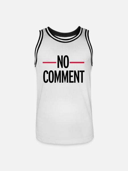 No Comment - Maglia da basket per uomo - bianco/nero