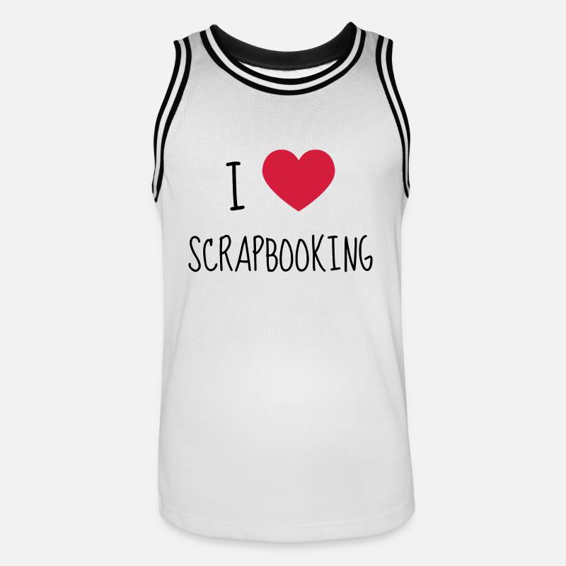 Scrapbooking / Scraper / Scrapeuse / Scrapeur - Maillot de basket Homme - blanc/noir