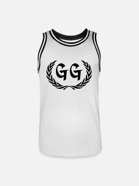 gg - Maillot de basket Homme - blanc/noir