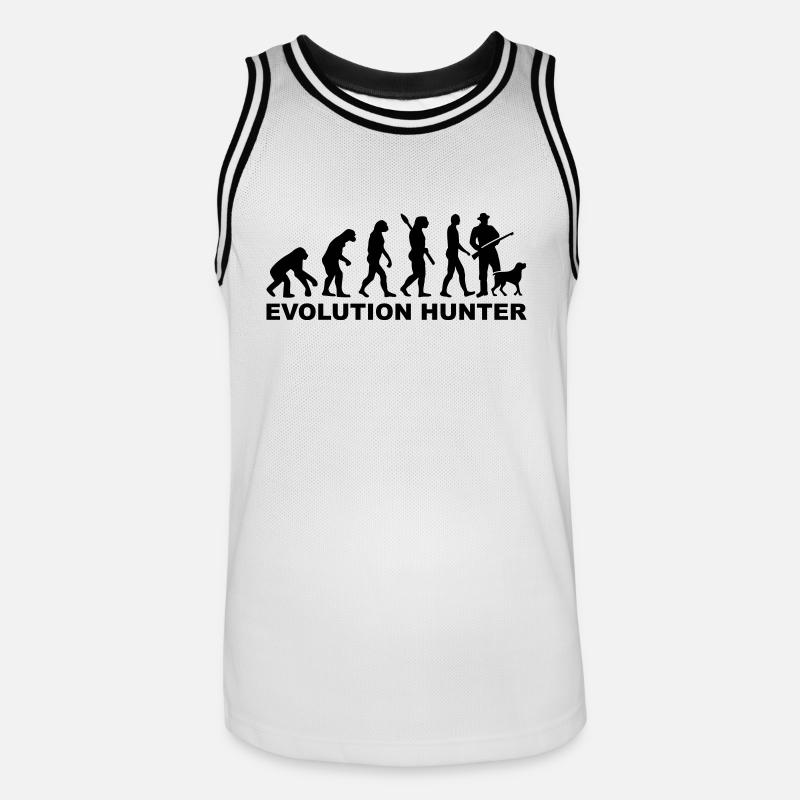 Evolution Hunter - Maillot de basket Homme - blanc/noir