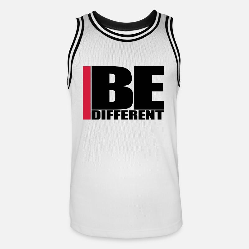 Cool Be Different Logo - Männer Basketball-Trikot - Weiß/Schwarz