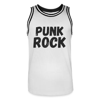 Punk Rock - Maillot de basket Homme - blanc/noir - Devant - AI Model Male 185 dark (185cm)