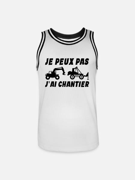 Ich kann keine Website-Arbeit haben - Männer Basketball-Trikot - Weiß/Schwarz