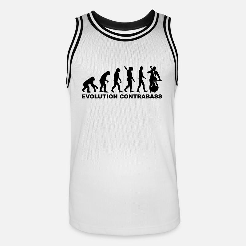 Evolution Contrabass - Maillot de basket Homme - blanc/noir