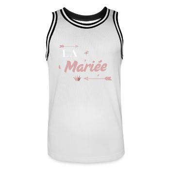The Bride Pink Arrow - Men's Basketball Jersey - white/black - Front - AI Model Male 185 dark (185cm)
