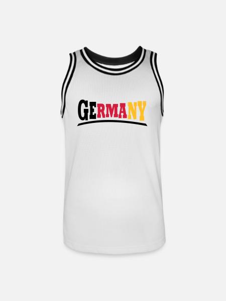 Germany - Männer Basketball-Trikot - Weiß/Schwarz