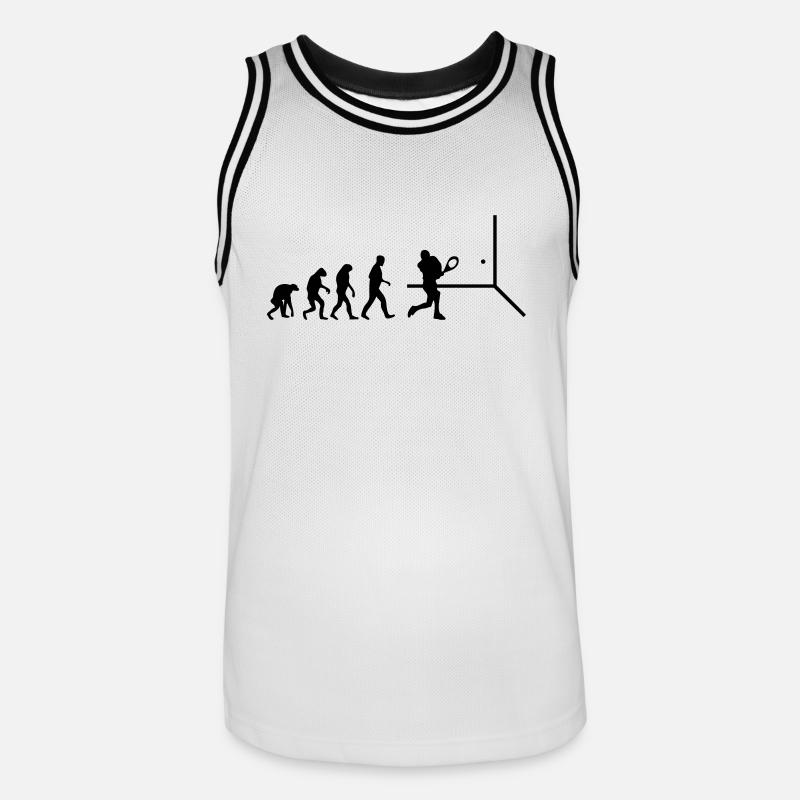 squash evolution - Männer Basketball-Trikot - Weiß/Schwarz
