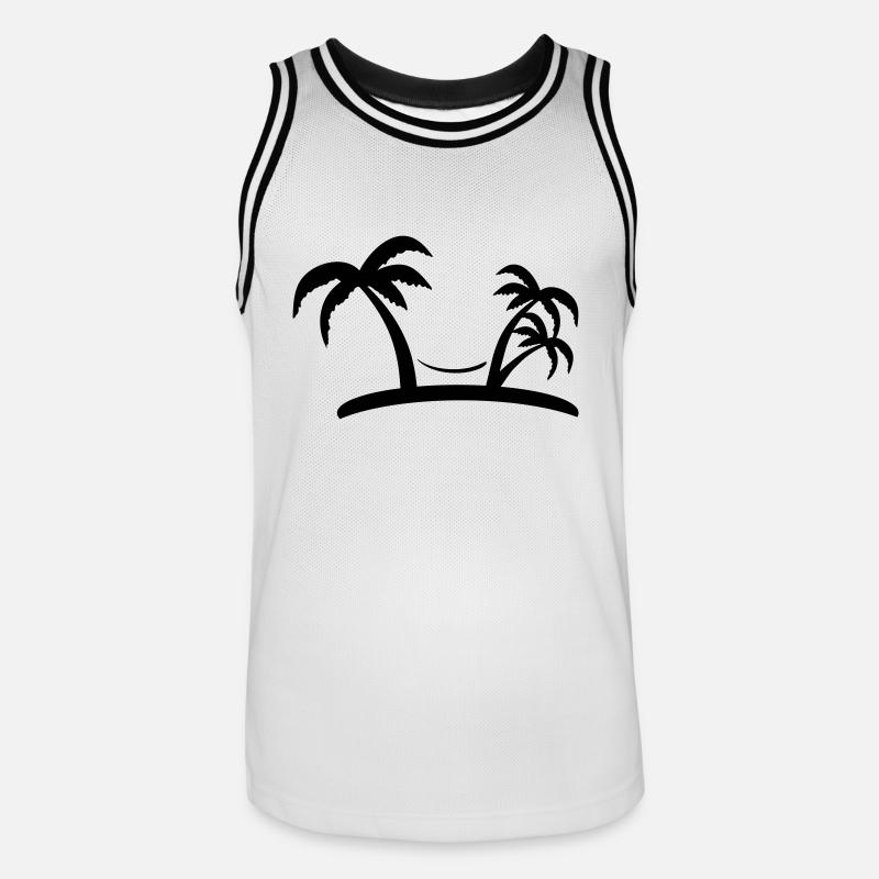 di palma - Maglia da basket per uomo - bianco/nero
