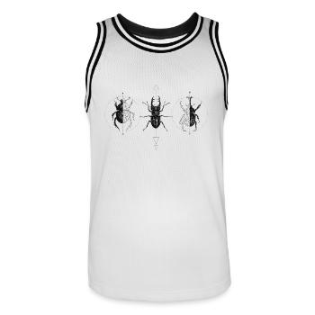 Insekten Geometrisch - Geometrie - Dreieck - Männer Basketball-Trikot - Weiß/Schwarz - Vorne - AI Model Male 185 dark (185cm)