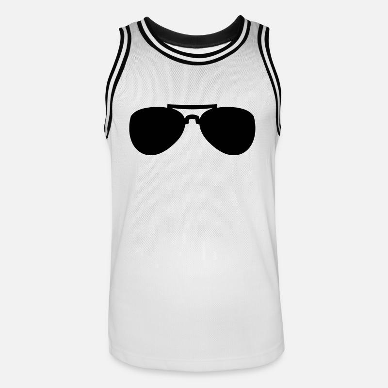 Occhiali da sole - Maglia da basket per uomo - bianco/nero