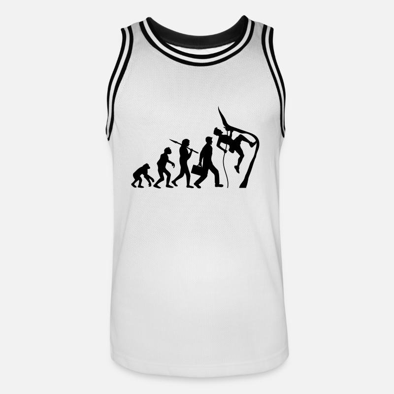 Klettern seil bergsteiger evolution - Männer Basketball-Trikot - Weiß/Schwarz