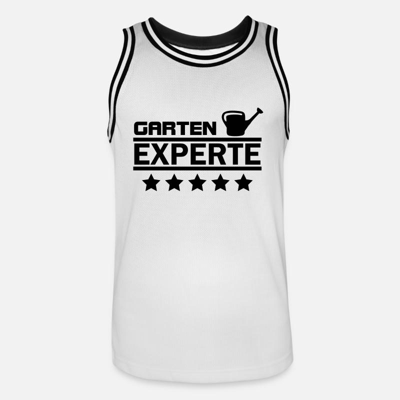 garten experte - Männer Basketball-Trikot - Weiß/Schwarz