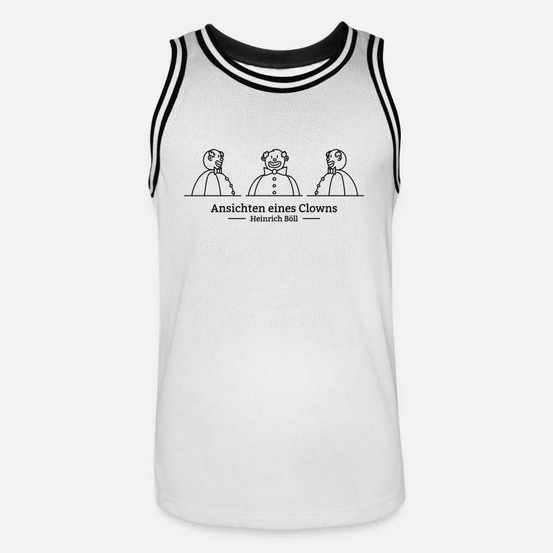 Ansichten eines Clowns (einfarbig) - Männer Basketball-Trikot - Weiß/Schwarz