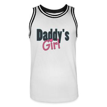 daddy's girl - Men's Basketball Jersey - white/black - Front - AI Model Male 185 dark (185cm)