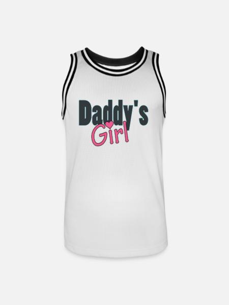 daddy's girl - Men's Basketball Jersey - white/black