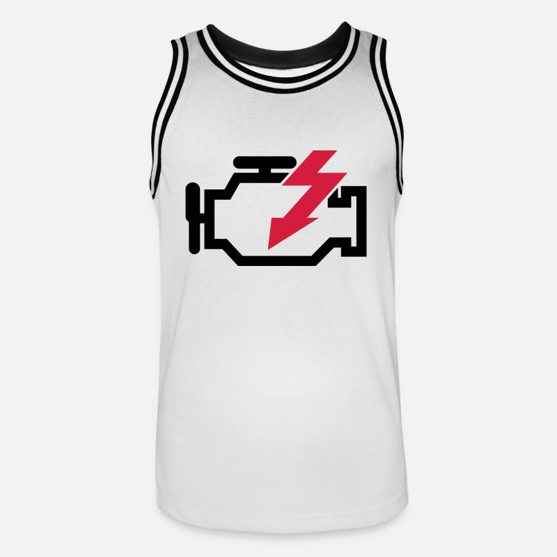 Broken Engine - Motor kaputt - Männer Basketball-Trikot - Weiß/Schwarz