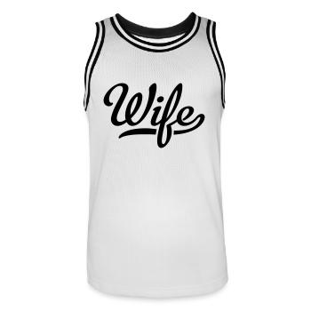 Femme - Maillot de basket Homme - blanc/noir - Devant - AI Model Male 185 dark (185cm)