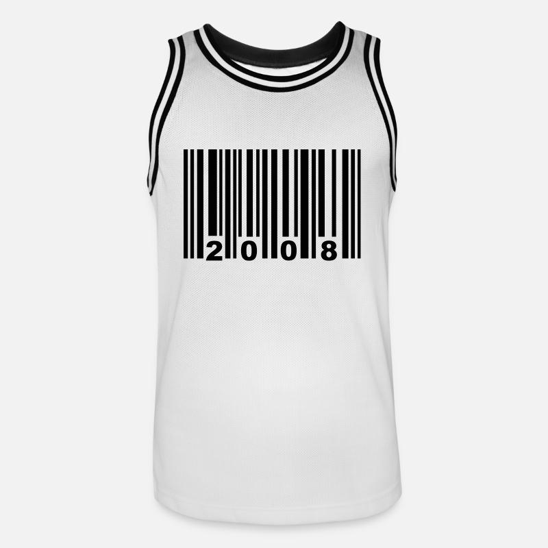 2008 - Männer Basketball-Trikot - Weiß/Schwarz