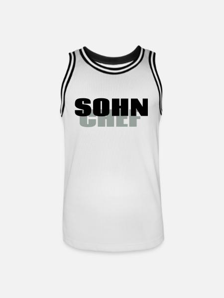 Sohn Chef - Männer Basketball-Trikot - Weiß/Schwarz