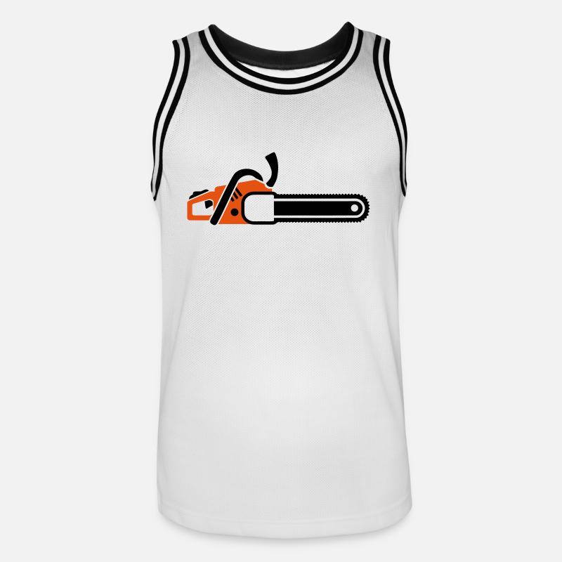 Chainsaw - Men's Basketball Jersey - white/black