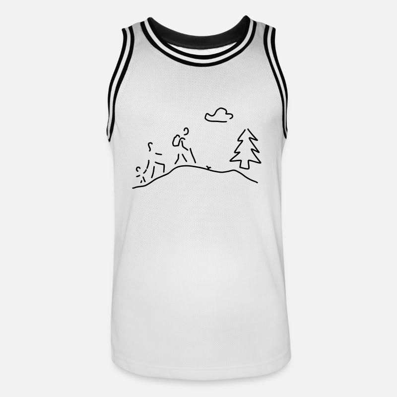 wandern oder walking - Männer Basketball-Trikot - Weiß/Schwarz