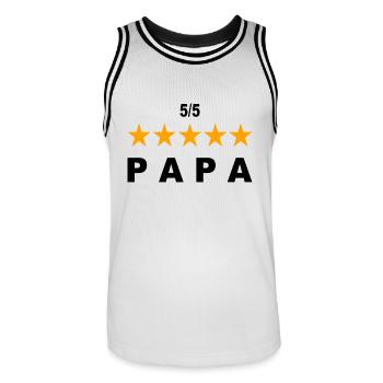 Dad Father Saying Gift Father's Day - Men's Basketball Jersey - white/black - Front - AI Model Male 185 dark (185cm)