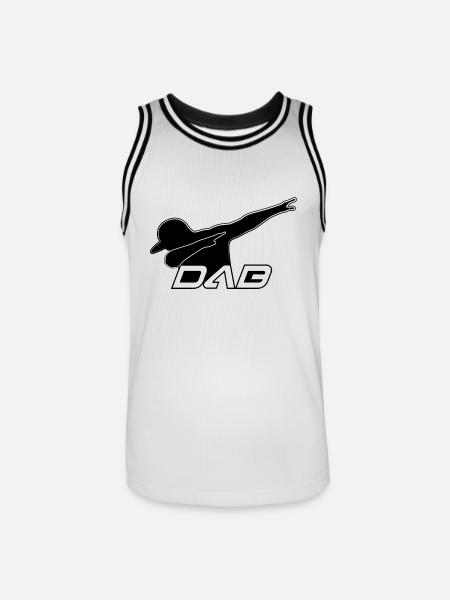 DAB black style - Männer Basketball-Trikot - Weiß/Schwarz