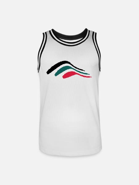 stripe bush_vec_3 - Men's Basketball Jersey - white/black