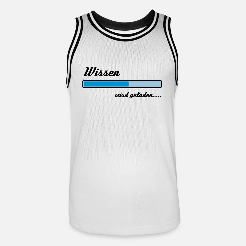 Knowledge is loading ... - Men's Basketball Jersey - white/black