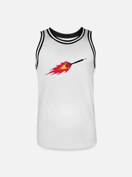 Dart Fire - Maillot de basket Homme - blanc/noir