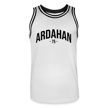 Ardahan 75 Türkei Turkiye Geschenk Ardahanli TR - Männer Basketball-Trikot - Weiß/Schwarz - Vorne - AI Model Male 185 dark (185cm)