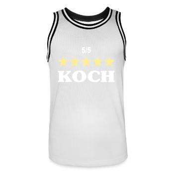 Koch Sternkoch Hobbykoch Geschenk - Männer Basketball-Trikot - Weiß/Schwarz - Vorne - AI Model Male 185 dark (185cm)