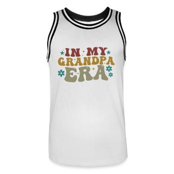 In My Grandpa Era - Maillot de basket Homme - blanc/noir - Devant - AI Model Male 185 dark (185cm)
