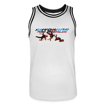 skydiving - pure adrenaline - Männer Basketball-Trikot - Weiß/Schwarz - Vorne - AI Model Male 185 dark (185cm)