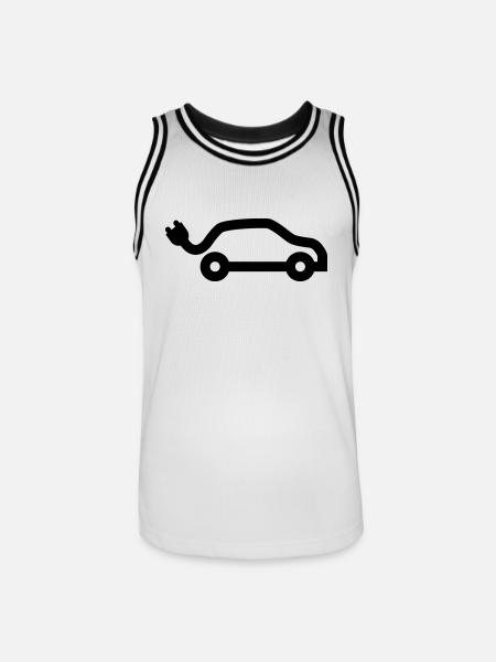 E-Car - Männer Basketball-Trikot - Weiß/Schwarz